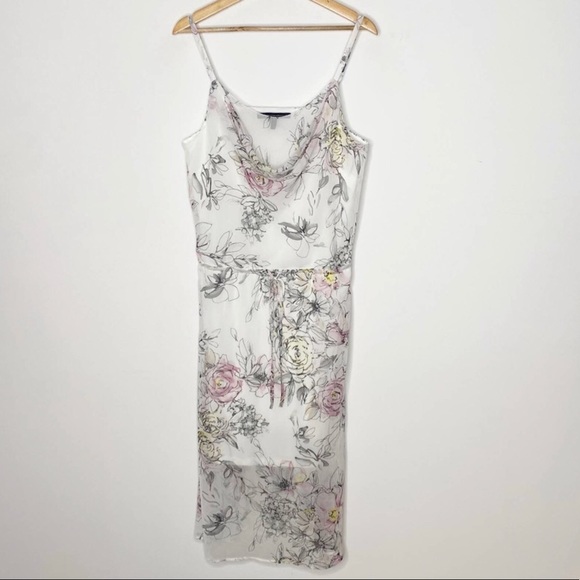 NWT💕WHBM Floral Print Blouson MIDI Dress | Sz S - Picture 2 of 13